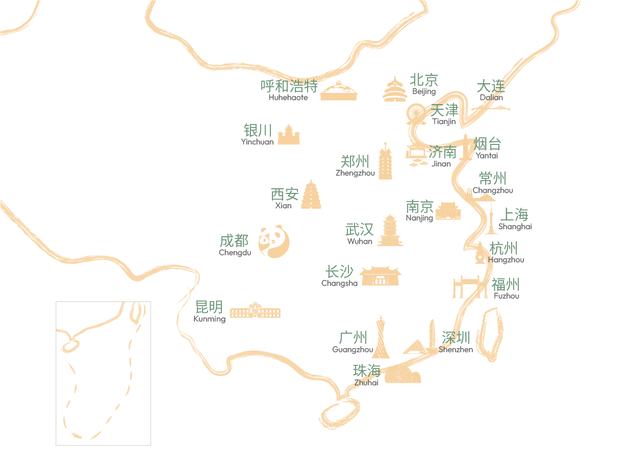 观心服务地点地图